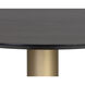 Monaco 48 X 30 inch Gold / Grey Marble / Charcoal Grey Dining Table